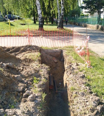 Výkop ryhy pre inžinierske siete